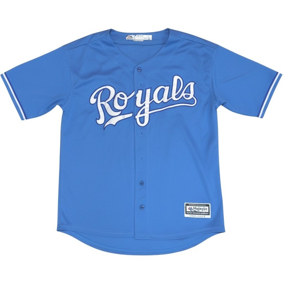 Majestic Kansas City Royals Jersey Mens Large Blue Cool Base MLB Pasquantino 9